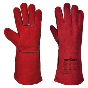 Welders 210 Split Leather Red Gauntlet