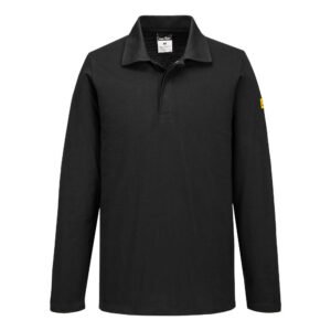 Tricou Polo ESD cu Mânecă Lungă Antistatic - Gamă Îmbrăcăminte ESD - Portwest AS23