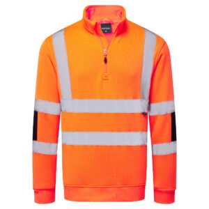 Pulover Fleece Hi-Vis cu Fermoar 1/2 Profesional - Echipamente de Protecție - Marca Portwest B314