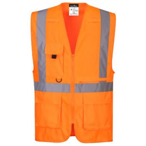 Vestă Executiv Profesională cu Buzunar pentru Tabletă Hi-Vis - Vizibilitate Ridicată - Portwest C357