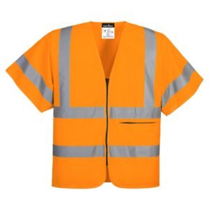 Vestă de Protecție Hi-Vis cu Fermoar și Bandă Reflectorizantă - Vizibilitate Ridicată - Marca Portwest C372
