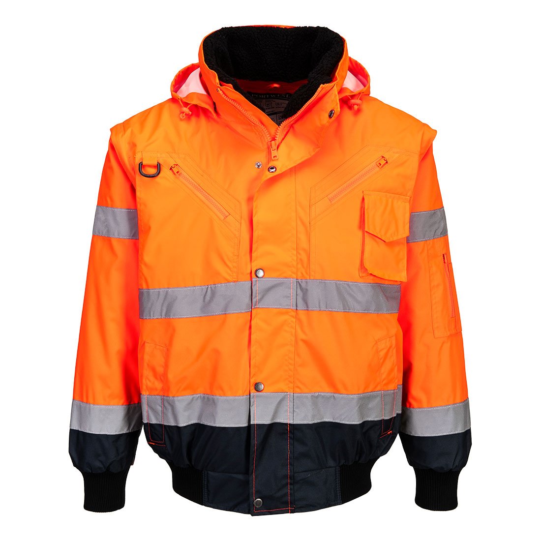 Μπουφάν Χρωματικής Αντίθεσης Hi-Vis Bomber 3-σε-1 - Portwest C465