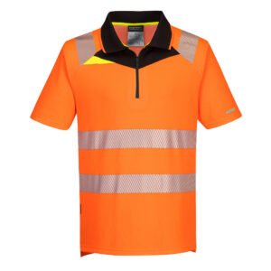 Tricou Polo DX4 Hi-Vis cu Fermoar - Gamă de Vizibilitate Ridicată - Portwest DX412