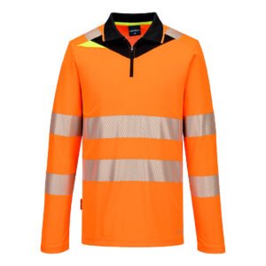 Tricou Polo DX4 Hi-Vis cu Manecă Lungă Portwest - Gamă Vizibilitate Ridicată - Portwest DX419
