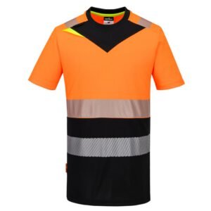 Tricou Hi-Vis Clasa 1 DX4 cu Mânecă Scurtă - Vizibilitate Ridicată - Marca Portwest DX434