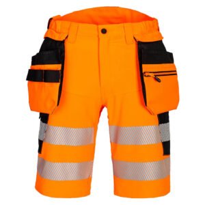 Pantaloni Scurți de Lucru DX4 Hi-Vis cu Buzunare Detașabile - Vizibilitate Ridicată Portwest DX446