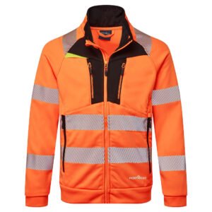 Hanorac Hi-Vis cu Guler Înalt și Fermoar DX4 – Vizibilitate Ridicată – Portwest DX477