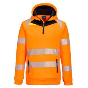 Hanorac Hi-Vis cu Fermoar 1/4 - Vizibilitate Ridicată - Marca Portwest DX482