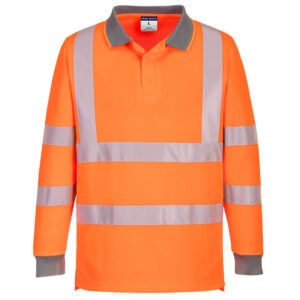 Polo Eco Hi-Vis cu Mânecă Lungă (Pachet 6) - Vizibilitate Ridicată - Marca Portwest EC11