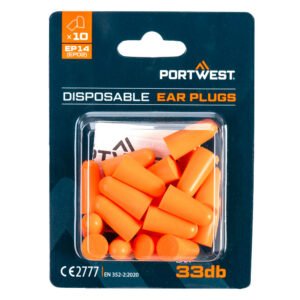PU Foam Ear Plugs Blister Pack (10 Pairs)