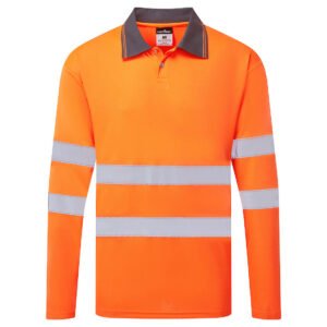 Tricou Polo Hi-Vis ES1 Esențial cu Mânecă Lungă - Gamă Vizibilitate Ridicată - Marca Portwest ES277