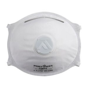 Respirator FFP3 cu Valvă Dolomite Light Cup - Măști de Unică Folosință - Marca Portwest P304, White
