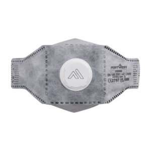Masque EAGLE Respiratoire FFP3 plat pliable en carbone avec valve (Paquet de 10 pièces) - Portwest P392WHR