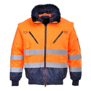 Jachetă Pilot 3 în 1 Contrast Hi-Vis - Vizibilitate Ridicată - Marca Portwest PJ50