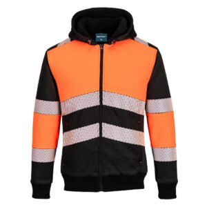PW3 Hi-Vis Zipped Class 1 Winter Hoodie