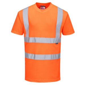 Tricou de Siguranță Hi-Vis cu Mânecă Scurtă - Vizibilitate Ridicată - Marca Portwest RT23