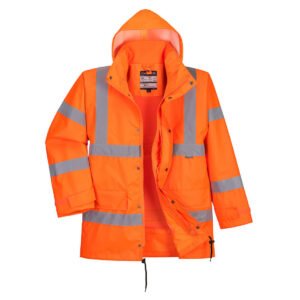 Jachetă de Ploaie Interactivă Respirabilă Hi-Vis - Vizibilitate Ridicată - Marca Portwest RT63