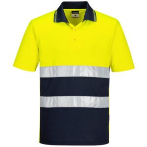 Tricou Polo Hi-Viz Lejer cu Contrast - Vizibilitate Ridicată - Marca Portwest S175