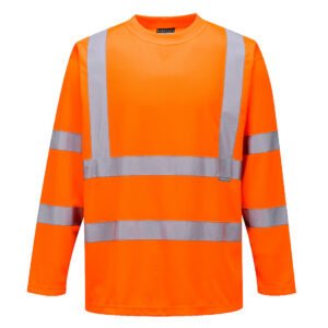 Tricou de Protecție cu Vizibilitate Ridicată și Mânecă Lungă - Gama Vizibilitate Ridicată - Marca Portwest S178