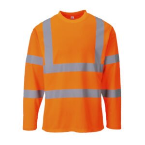 Tricou Hi-Vis Bumbac Confort cu Mânecă Lungă - Vizibilitate Ridicată - Marca Portwest S278