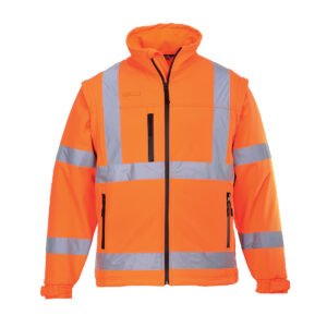 Jachetă Softshell 2-în-1 Hi-Viz - Gamă Vizibilitate Ridicată - Marca Portwest S428