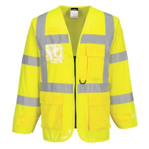 Jachetă Portwest Hi-Viz Executive cu Mâneci Lungi - Vizibilitate Ridicată - Marca Portwest S475
